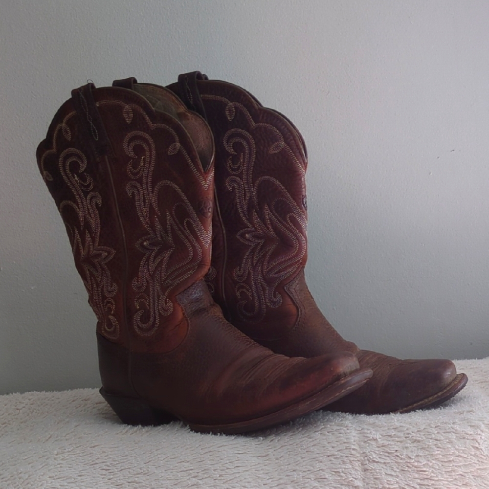 Ariat Brown Cowboy Boots Square Toe 9.5
